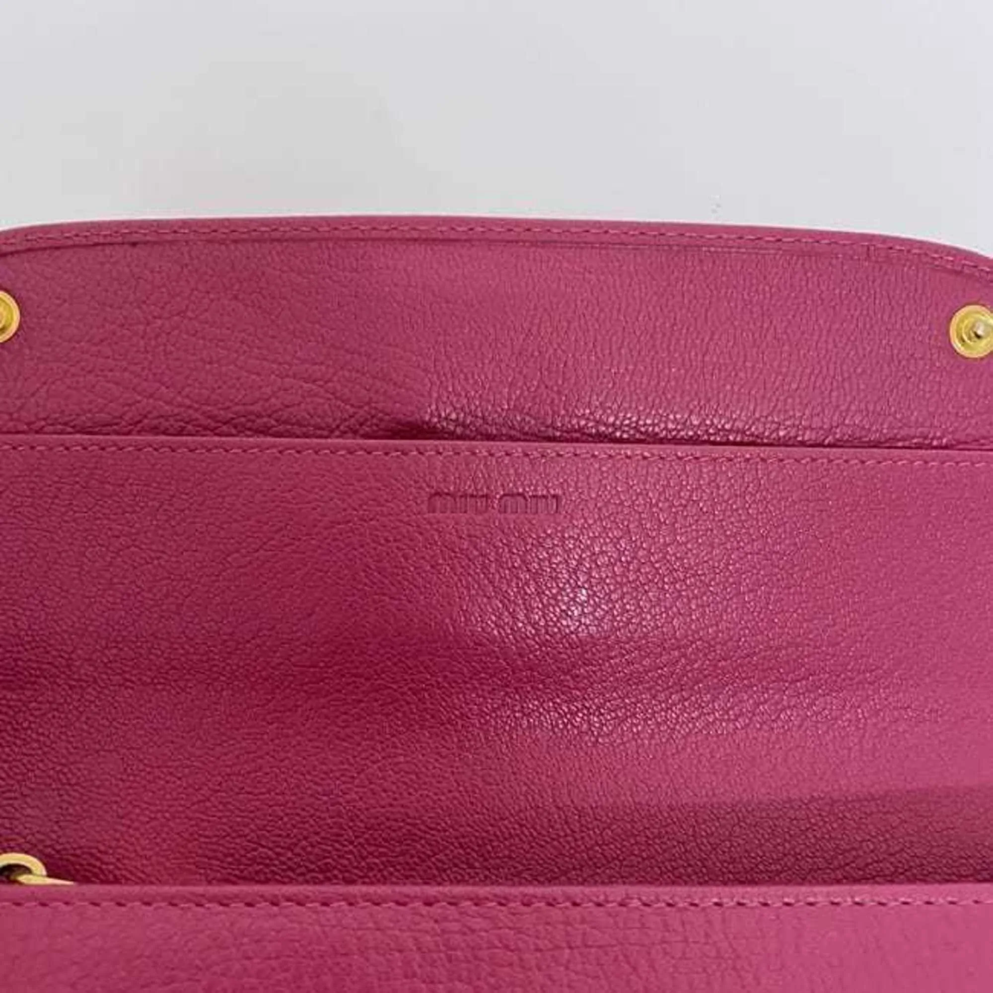 Miu Miu Leather Long Wallet (Bi-Fold) (Pre-Owned)