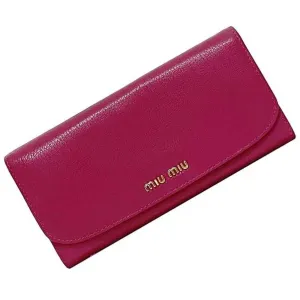 Miu Miu Leather Long Wallet (Bi-Fold) (Pre-Owned)