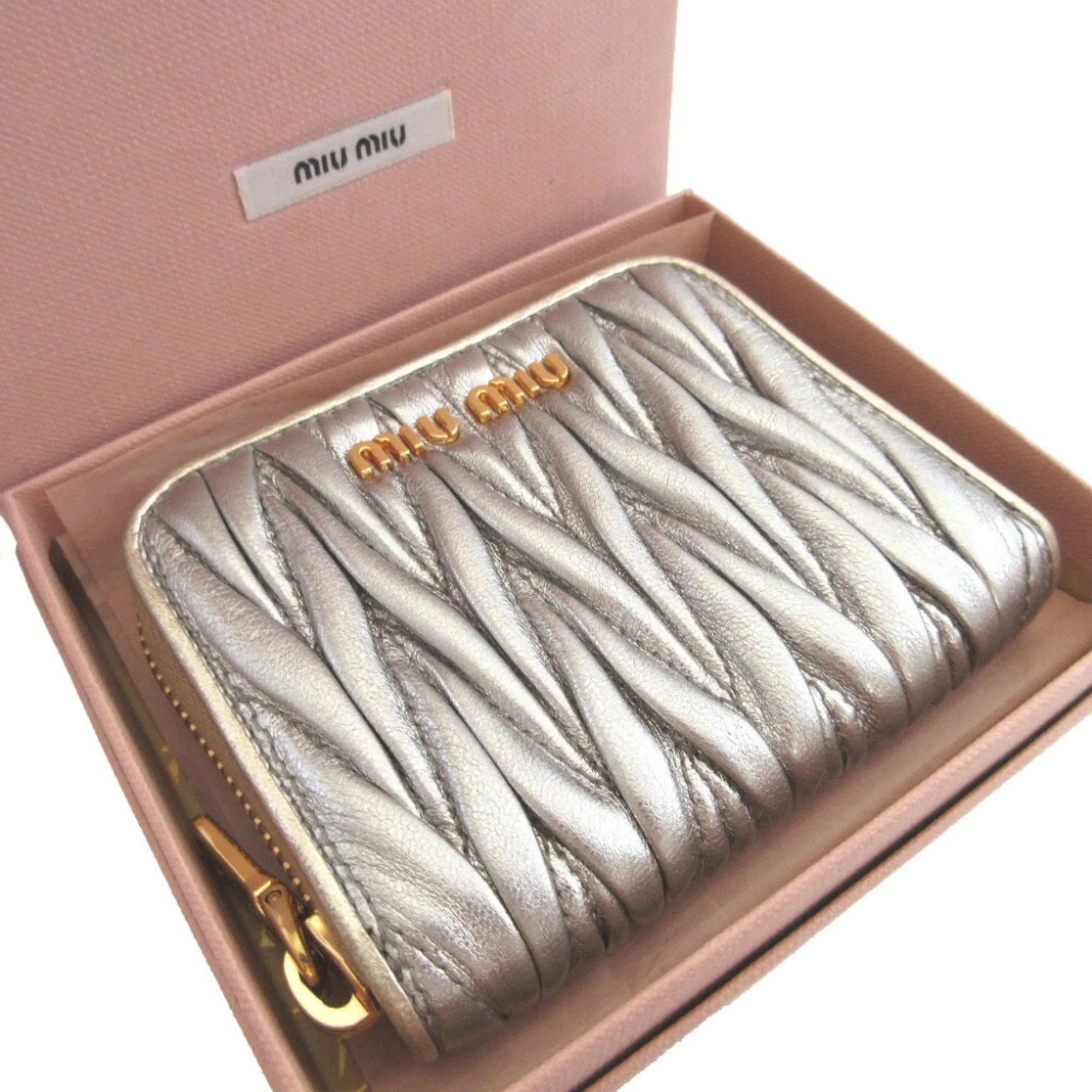Miu Miu Matelasse Leather Coin Purse/Coin Case (Pre-Owned)