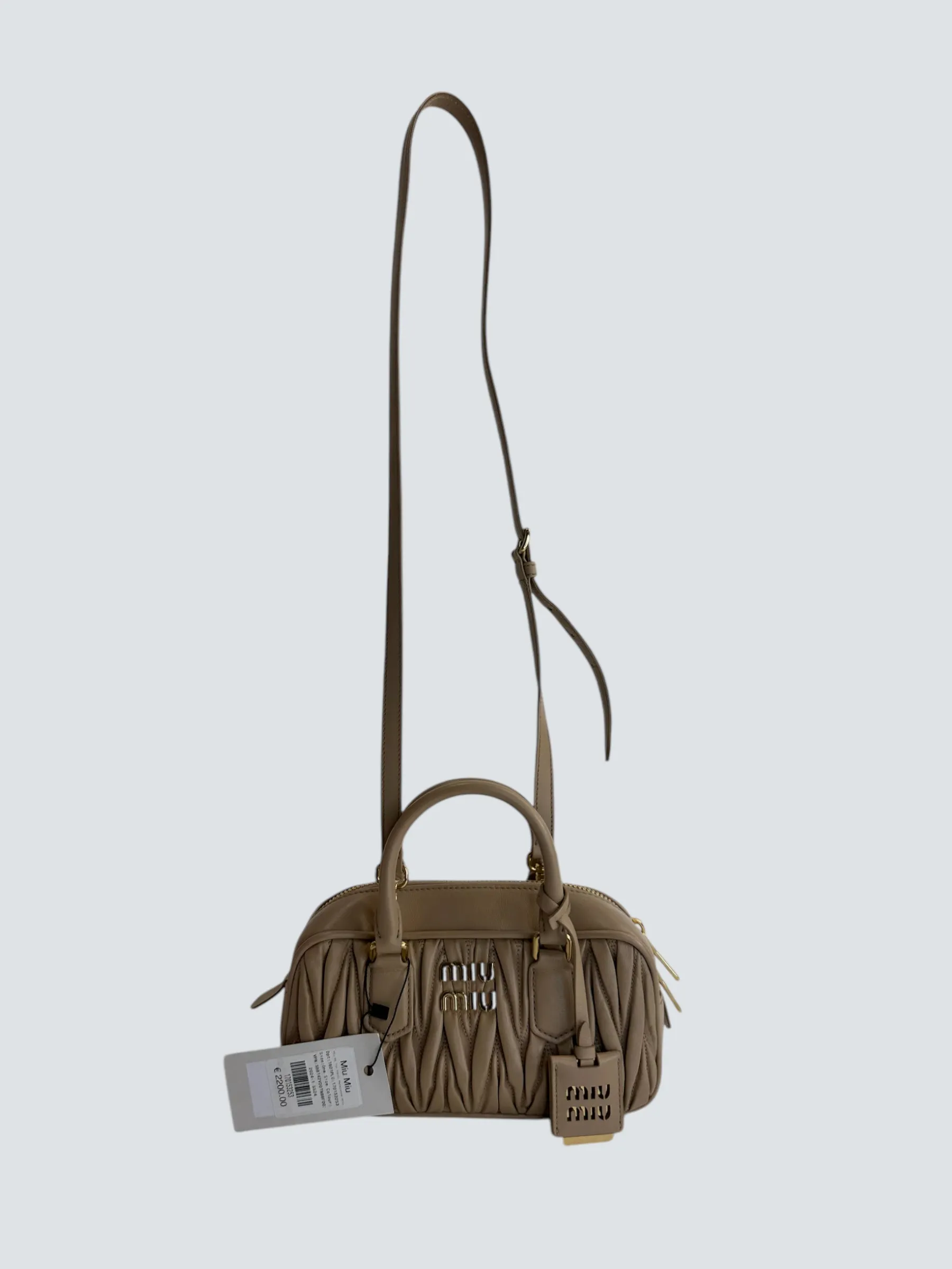 MiuMiu Cream Matellasse Nappa Leather Arcadie Crossbody