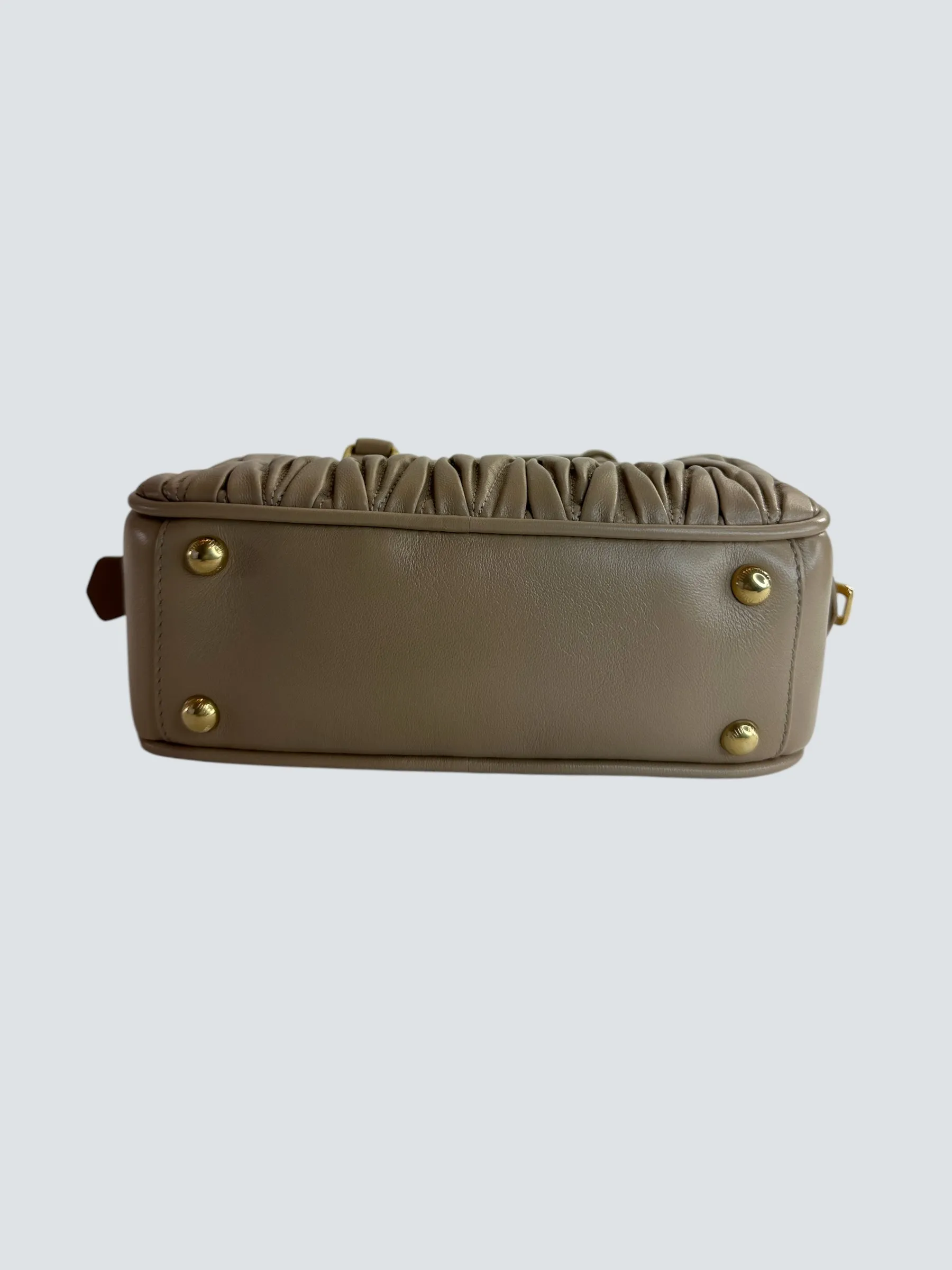 MiuMiu Cream Matellasse Nappa Leather Arcadie Crossbody