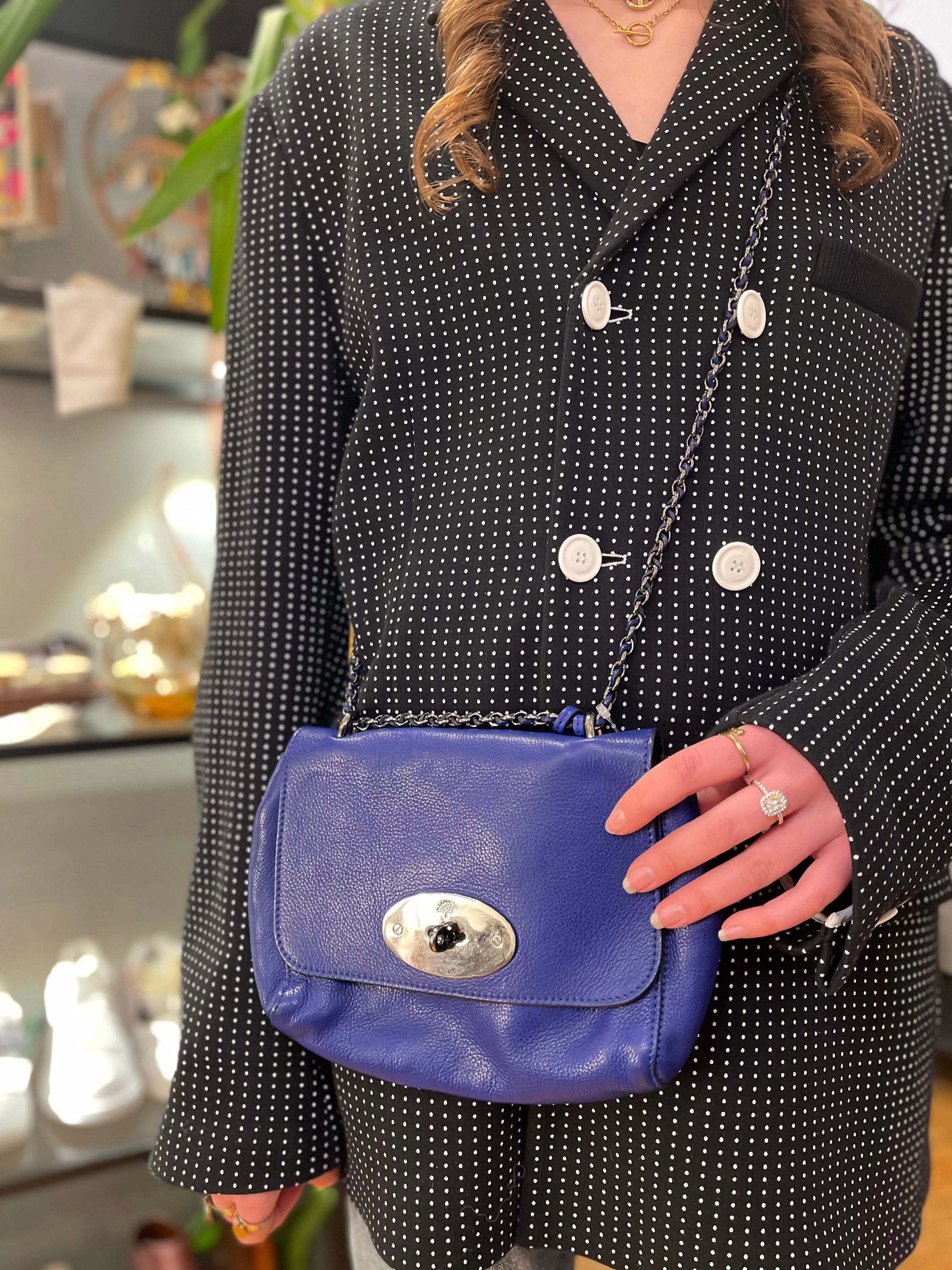 Mulberry Purple Leather ??Lily?? Crossbody