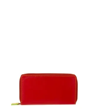 mywalit Large Double Zip Around Leather Purse
