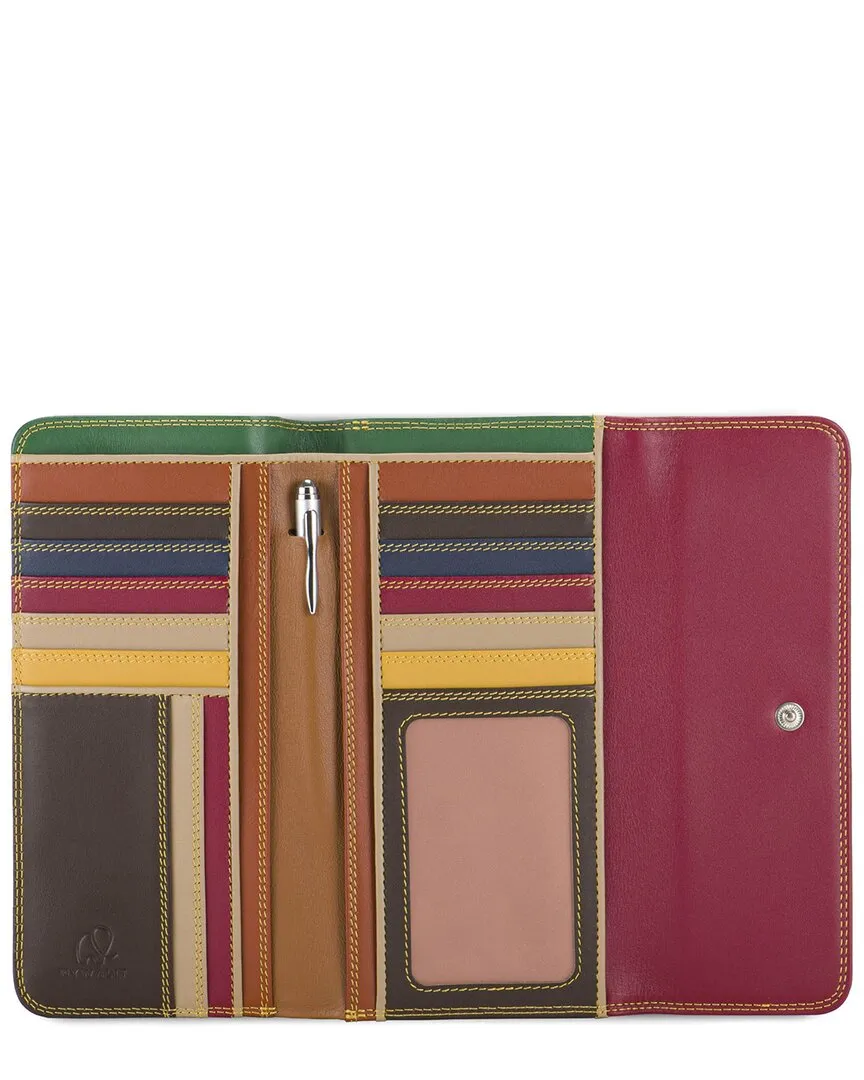 mywalit Tri-Fold Leather Outer Zip Purse
