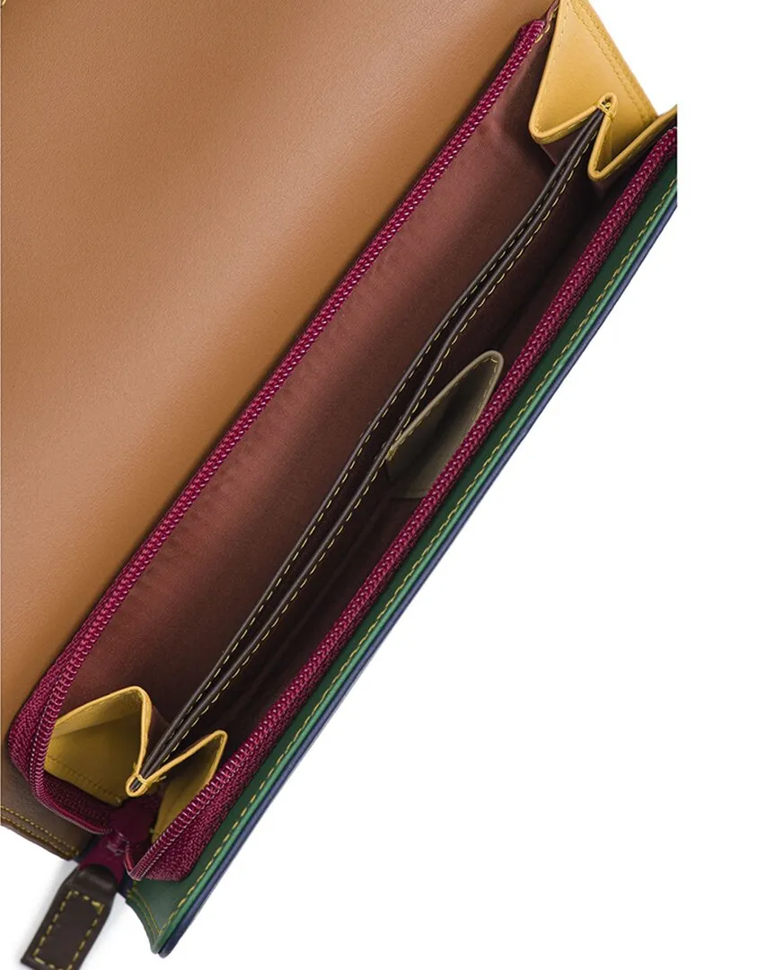 mywalit Tri-Fold Leather Outer Zip Purse