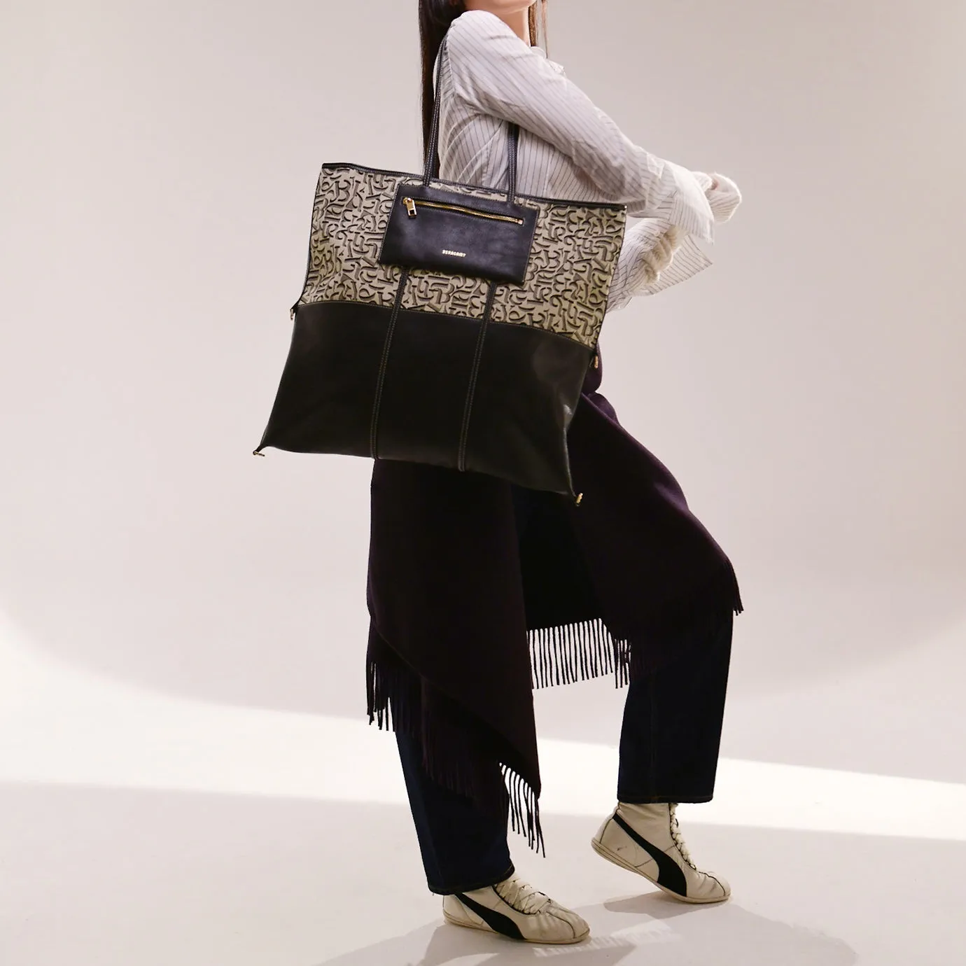 Nin 6-Way Canvas Tote Grand - Cream Beige