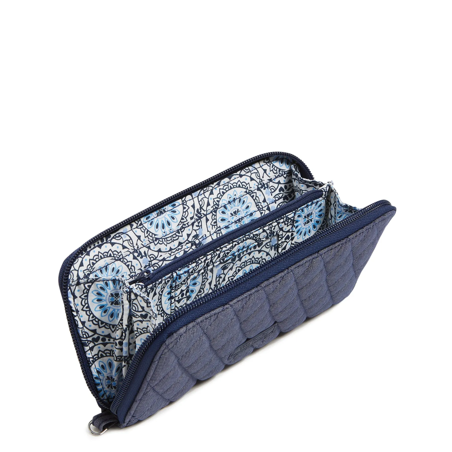Outlet Denim Accordion Wristlet