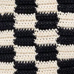 Petit Summer Simple Tote Black & Cream Crochet Mini Checker