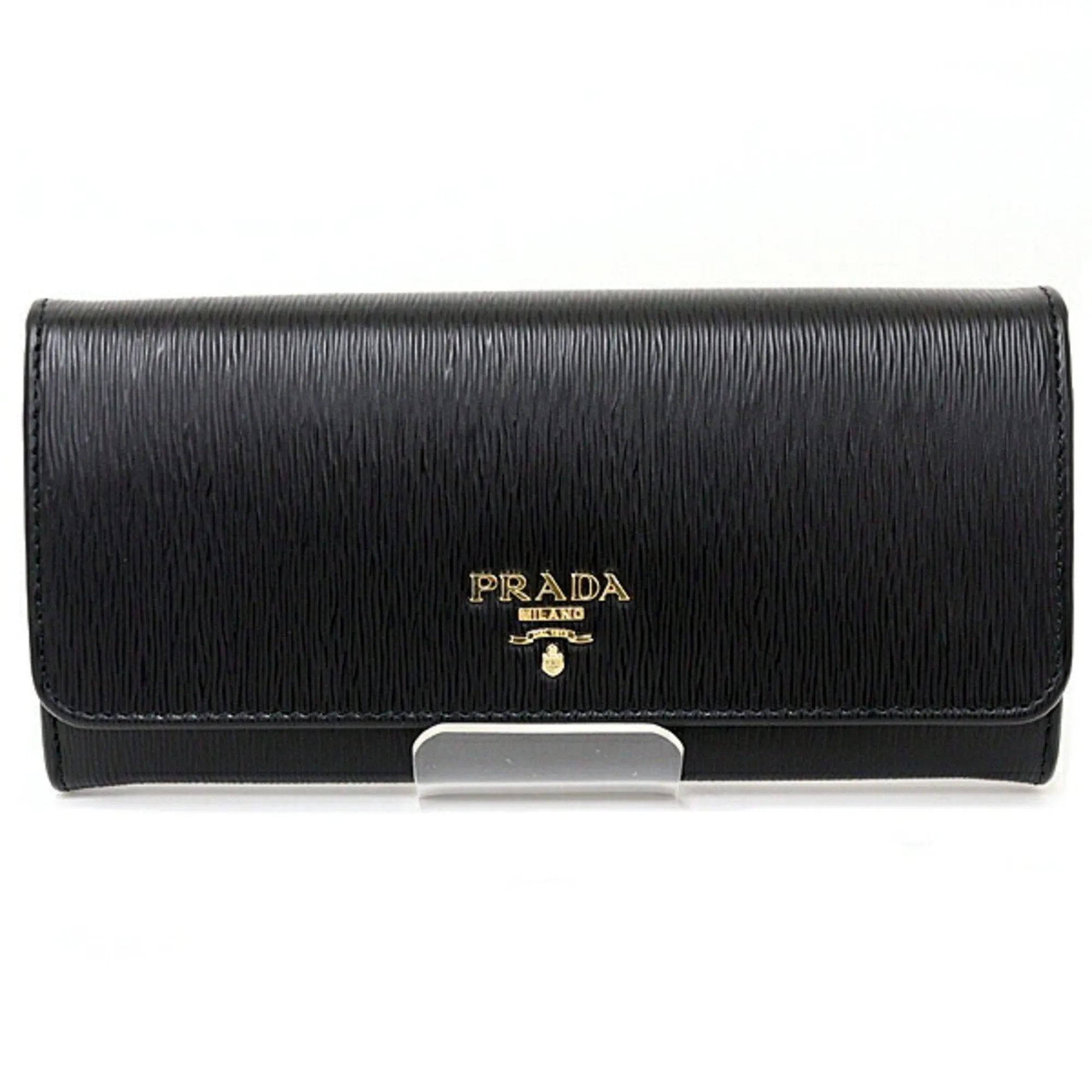 Prada Leather Long Wallet (Bi-Fold) (Pre-Owned)