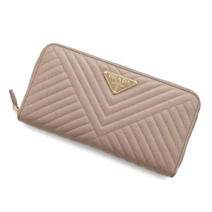 Prada Leather Long Wallet (Bi-Fold) (Pre-Owned)