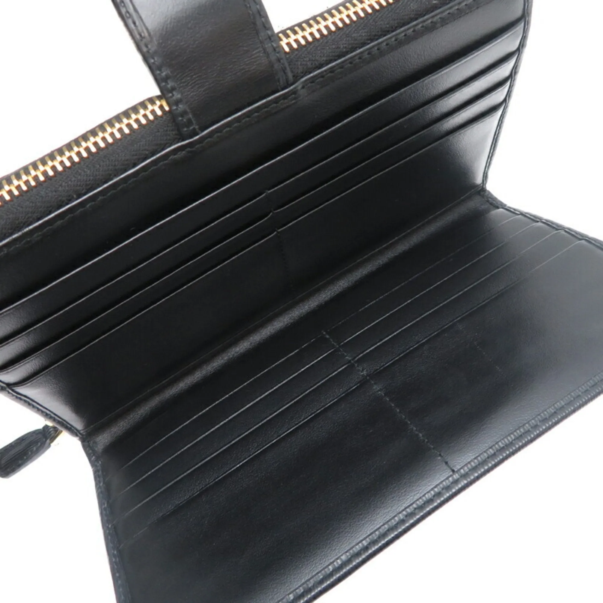 Prada Leather Long Wallet (Bi-Fold) (Pre-Owned)