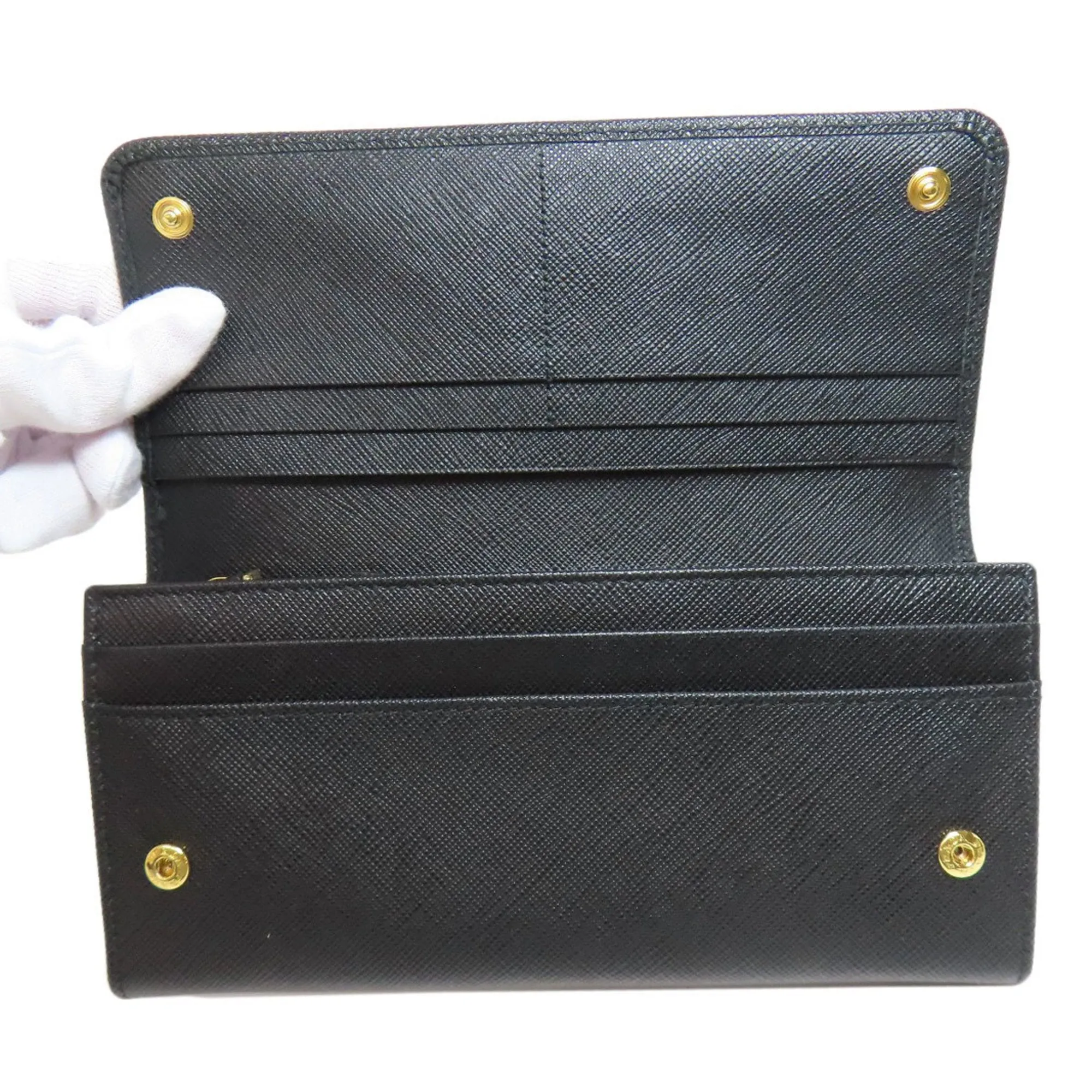 Prada Leather Long Wallet (Bi-Fold) (Pre-Owned)