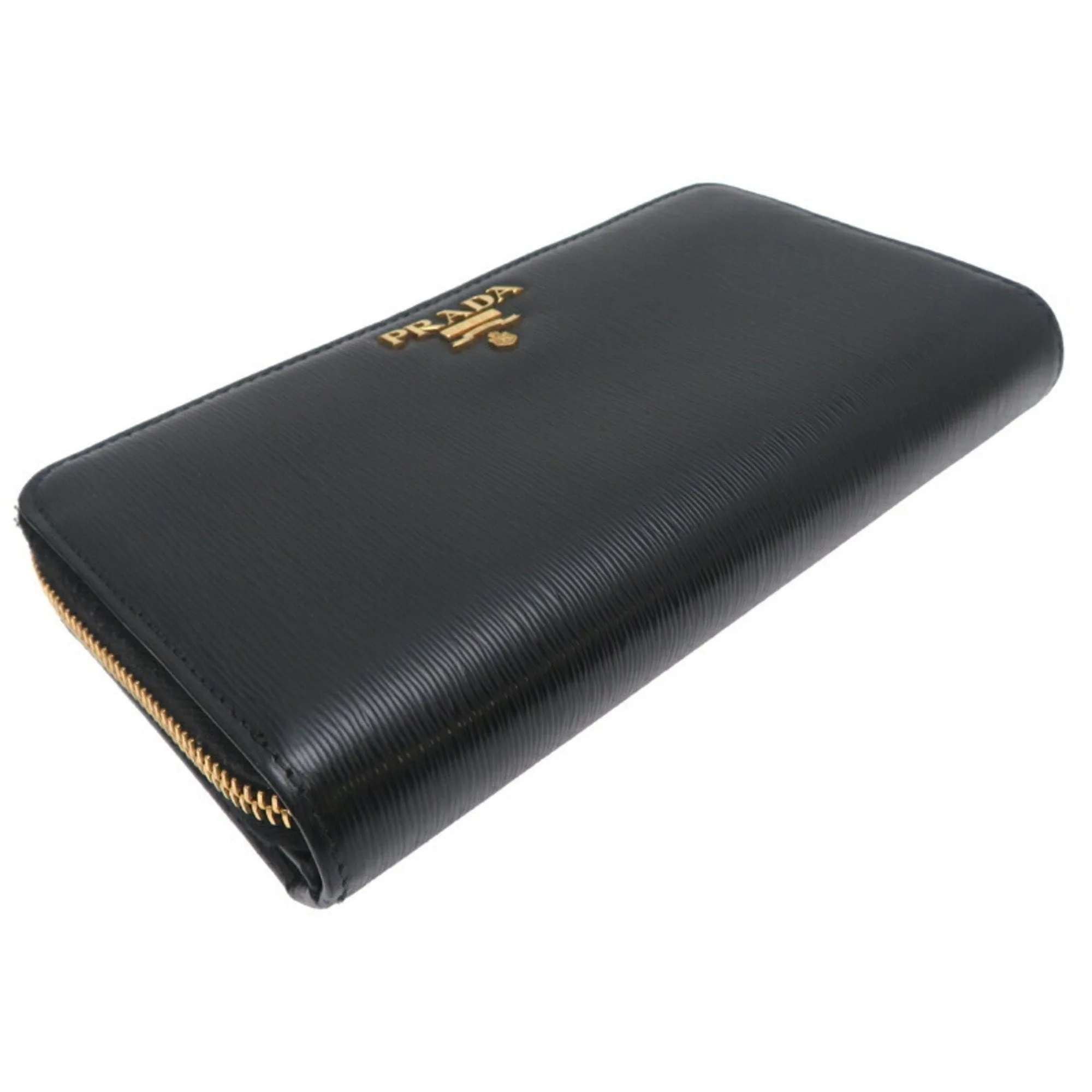 Prada Leather Long Wallet (Bi-Fold) (Pre-Owned)