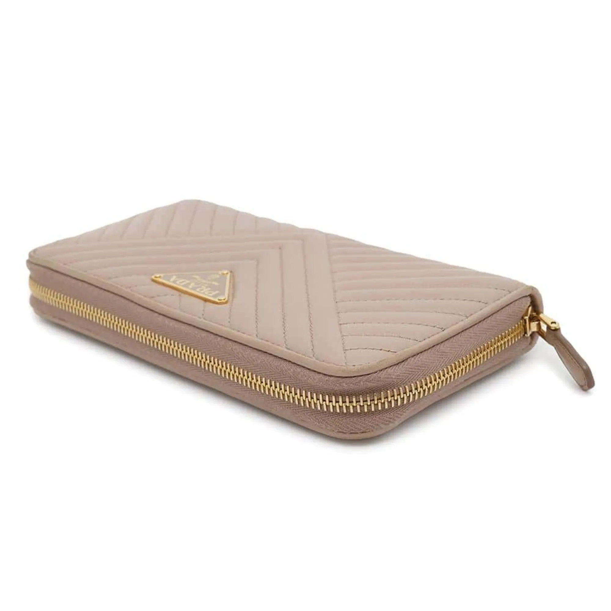 Prada Leather Long Wallet (Bi-Fold) (Pre-Owned)
