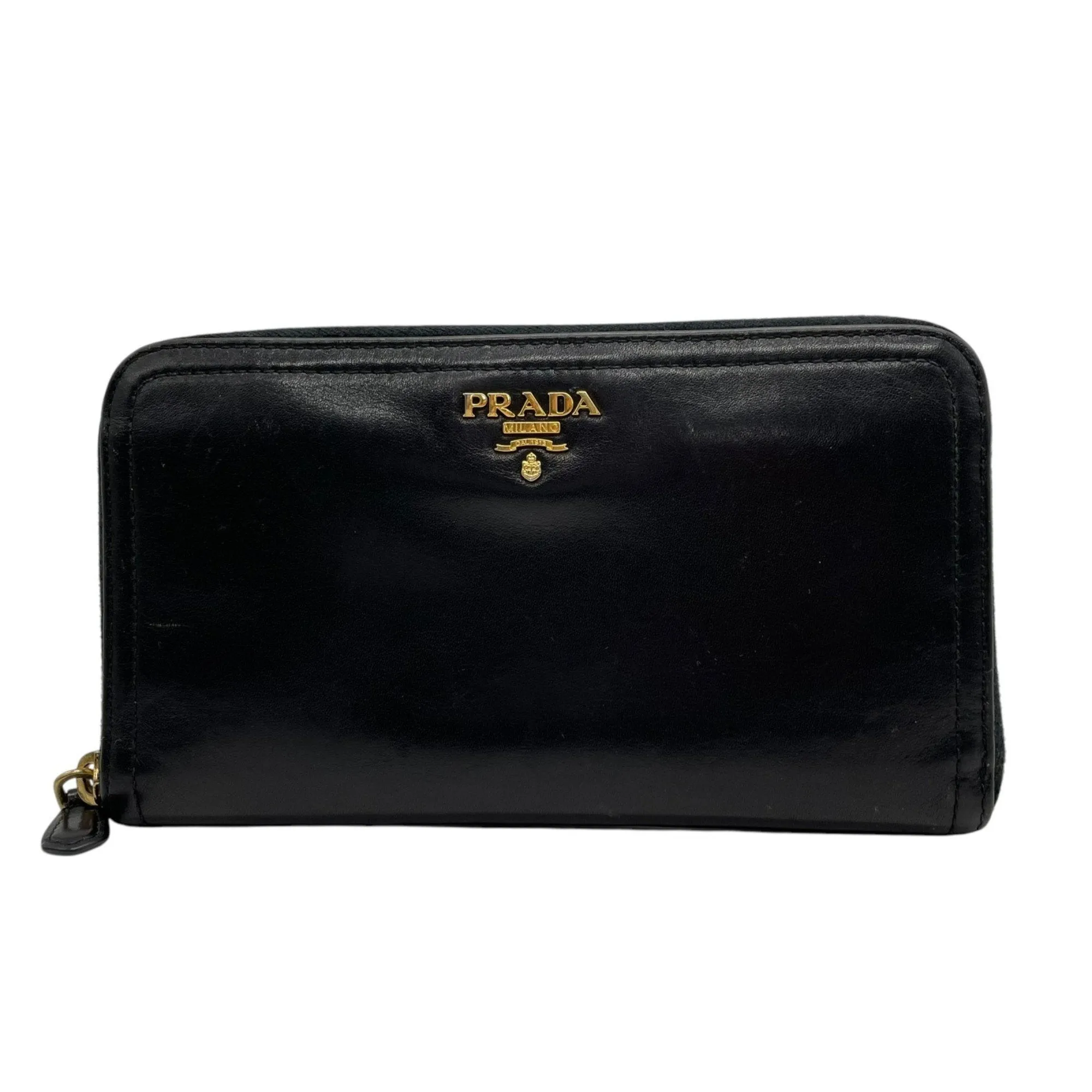 Prada Leather Long Wallet (Bi-Fold) (Pre-Owned)