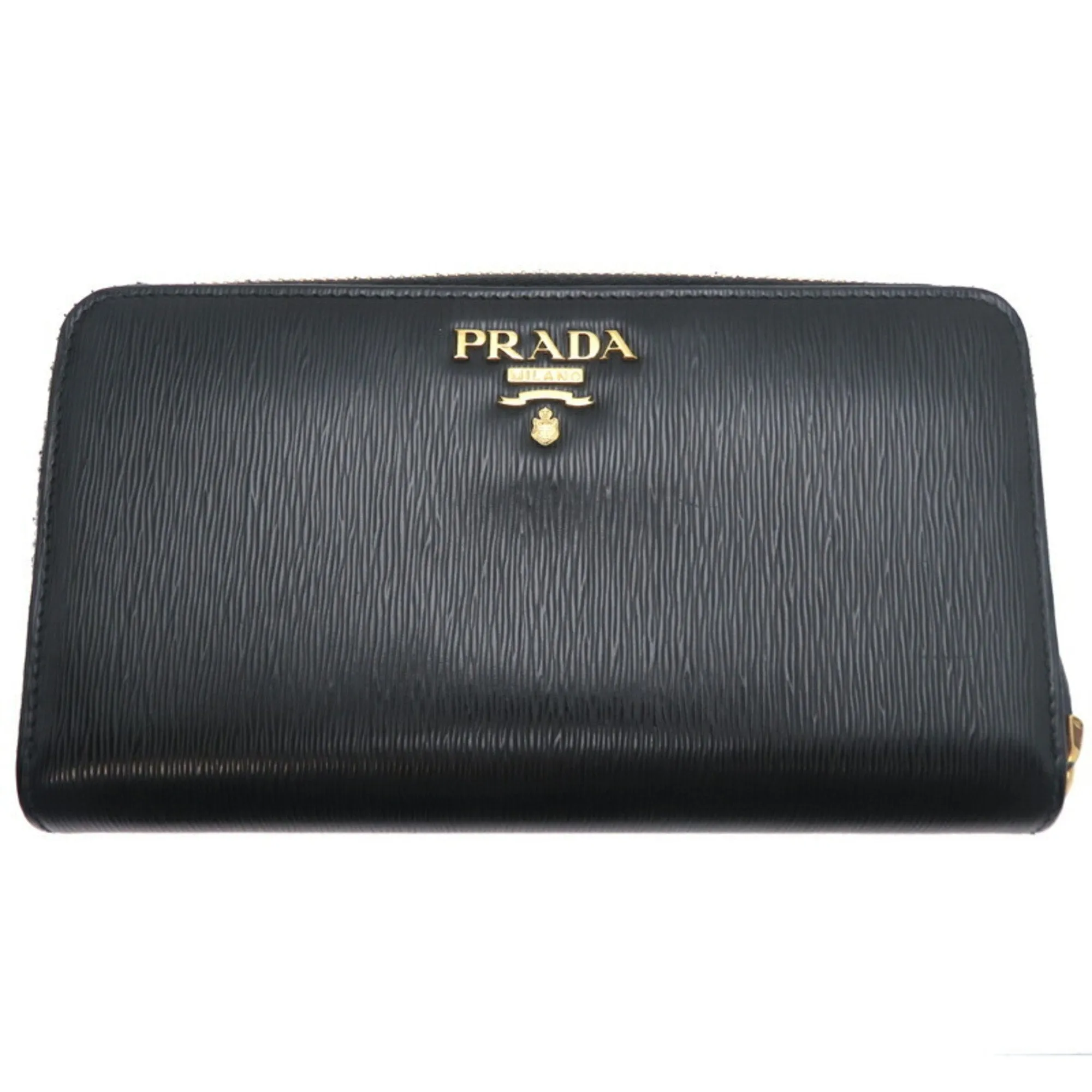 Prada Leather Long Wallet (Bi-Fold) (Pre-Owned)