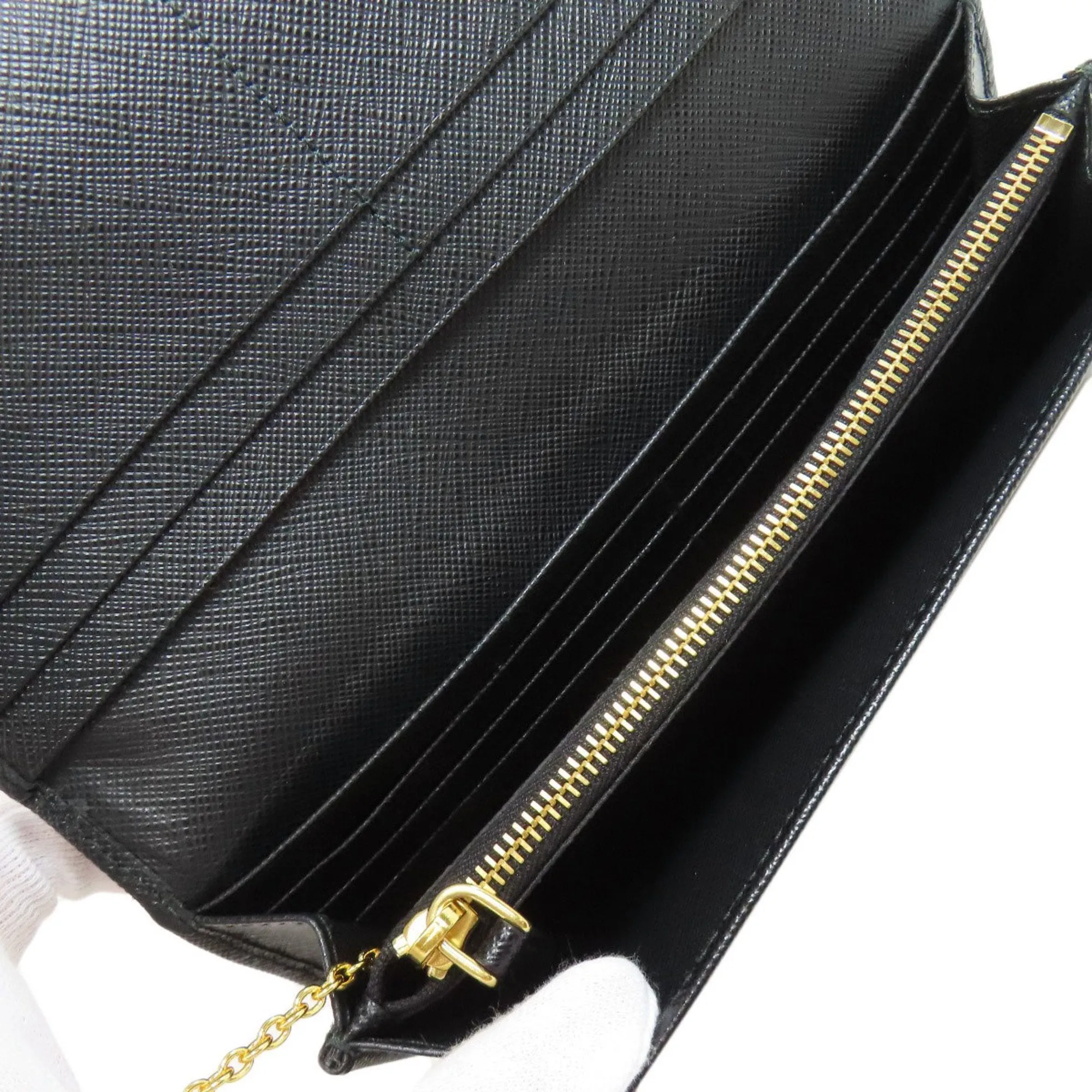 Prada Leather Long Wallet (Bi-Fold) (Pre-Owned)