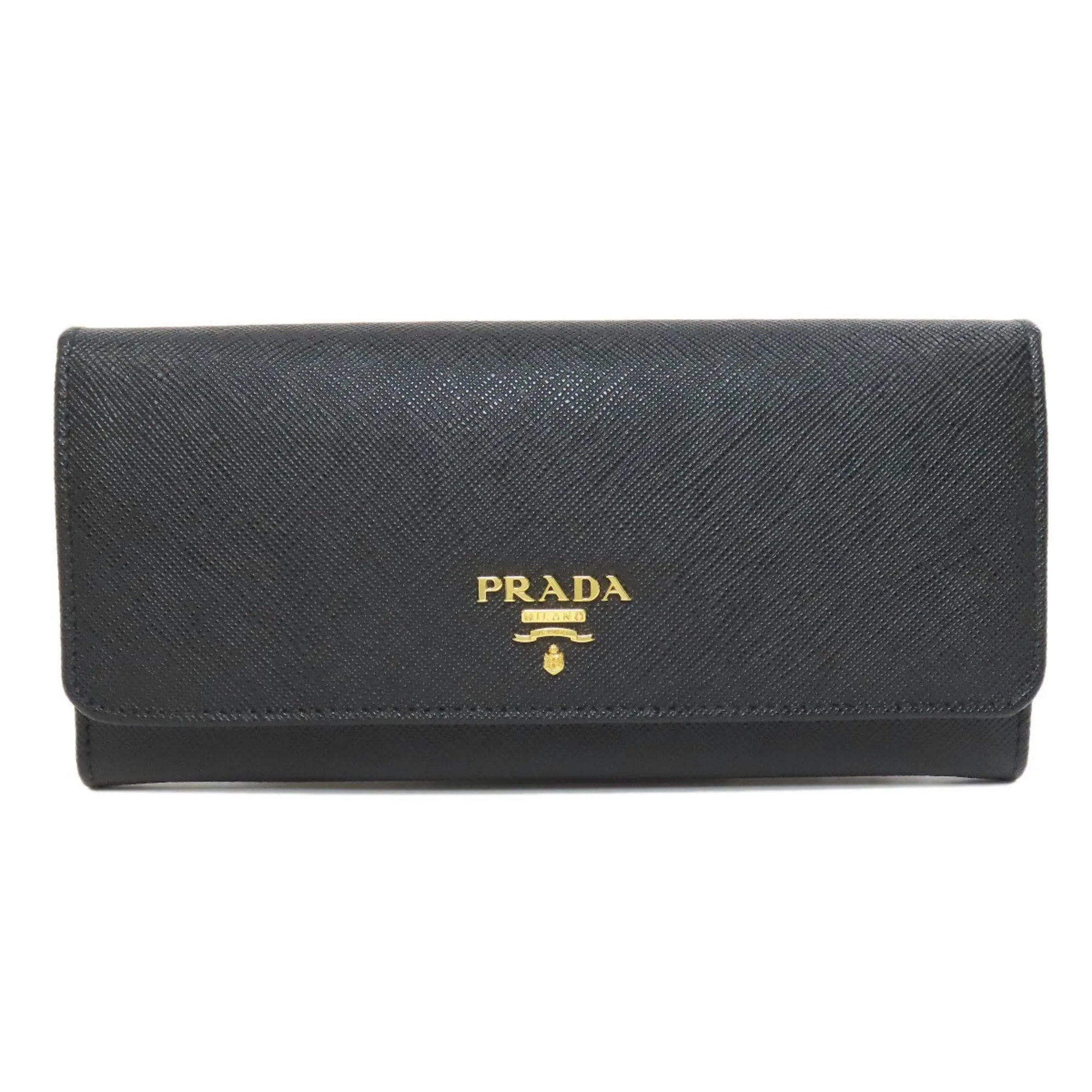 Prada Leather Long Wallet (Bi-Fold) (Pre-Owned)