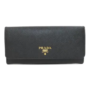Prada Leather Long Wallet (Bi-Fold) (Pre-Owned)