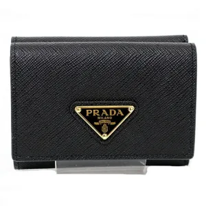Prada Saffiano Triangle Wallet (Tri-Fold) (Pre-Owned)