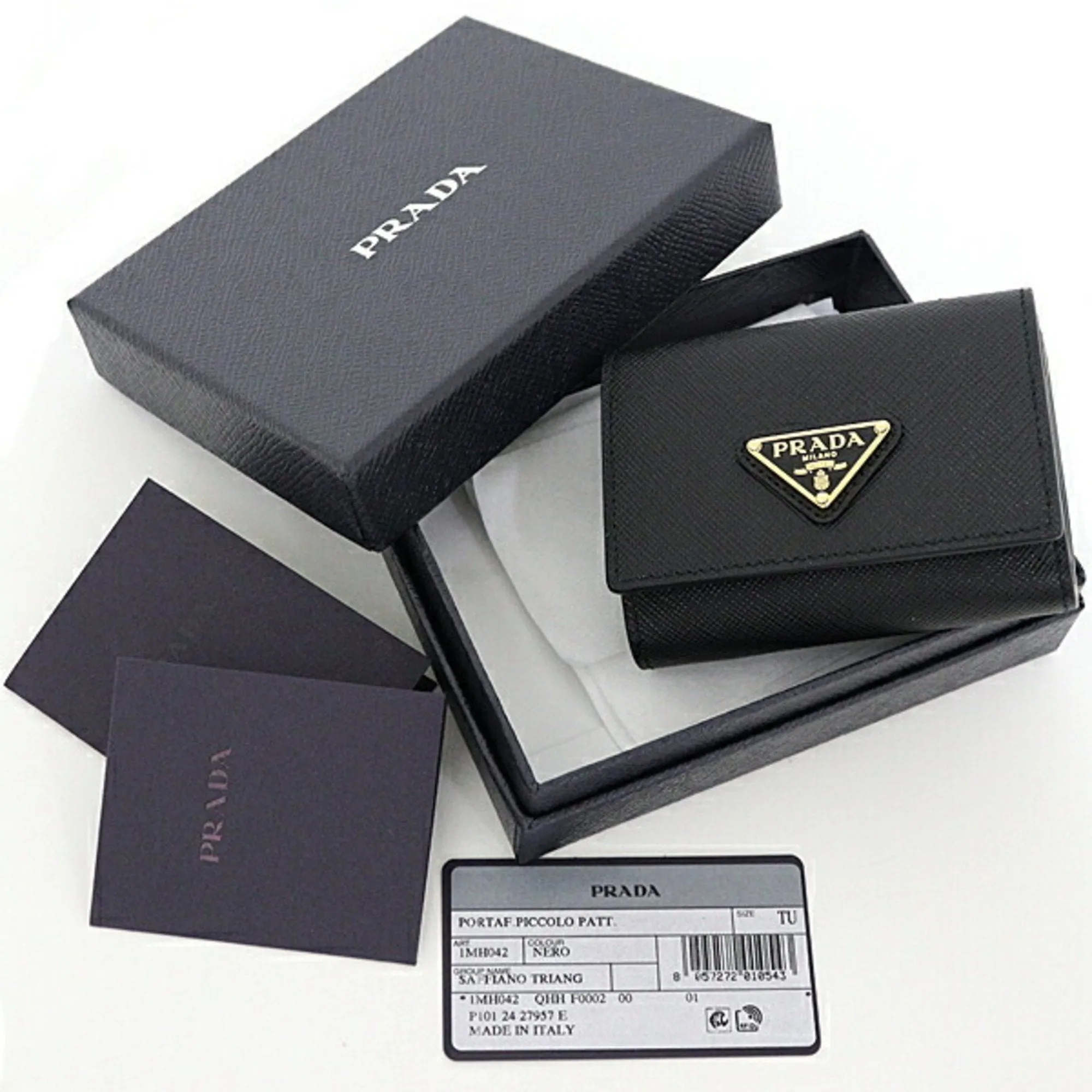 Prada Saffiano Triangle Wallet (Tri-Fold) (Pre-Owned)