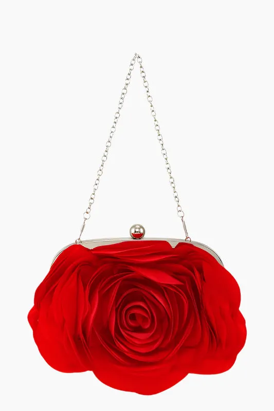 Radiant Rose Evening Shoulder Bag