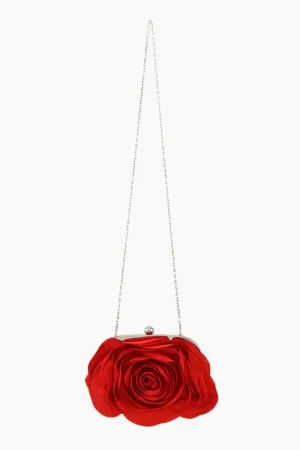 Radiant Rose Evening Shoulder Bag