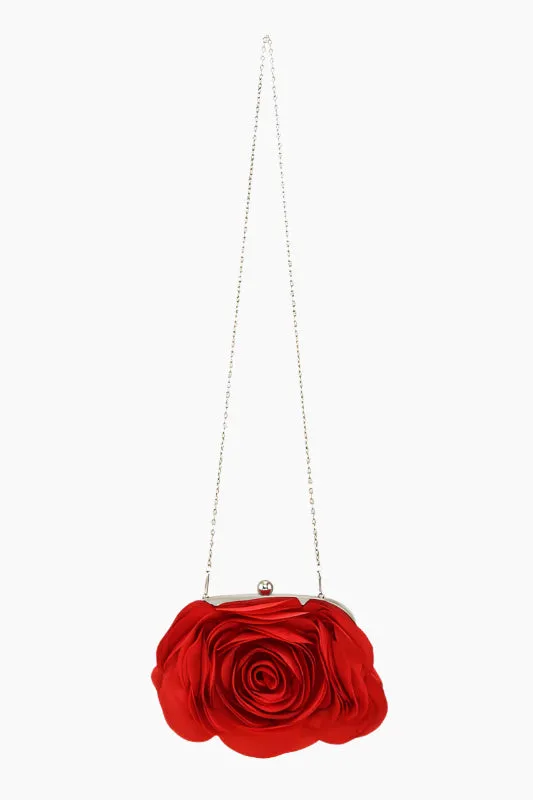 Radiant Rose Evening Shoulder Bag