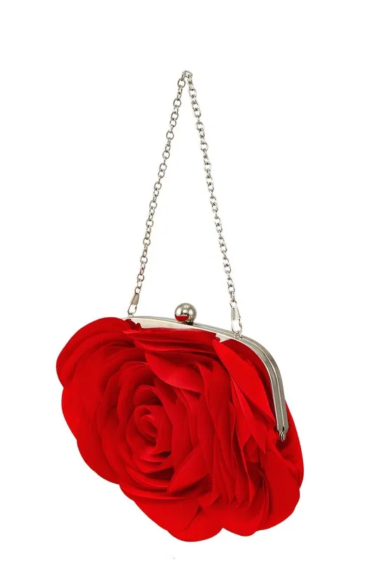 Radiant Rose Evening Shoulder Bag