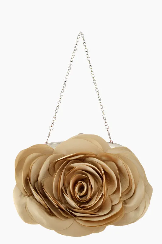 Radiant Rose Evening Shoulder Bag