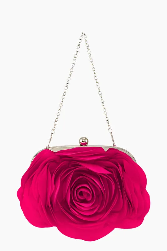 Radiant Rose Evening Shoulder Bag