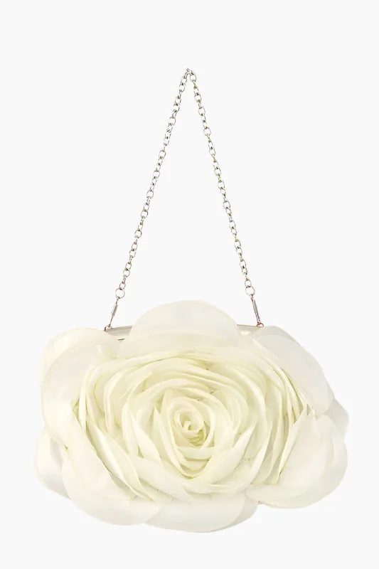 Radiant Rose Evening Shoulder Bag
