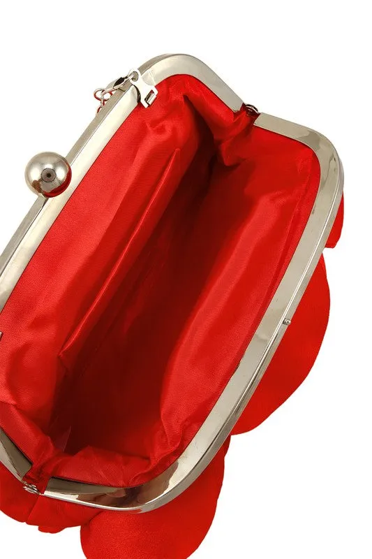 Radiant Rose Evening Shoulder Bag