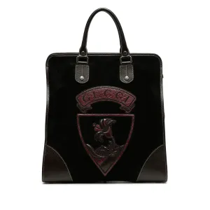 Runway Suede Logo Tote Bag