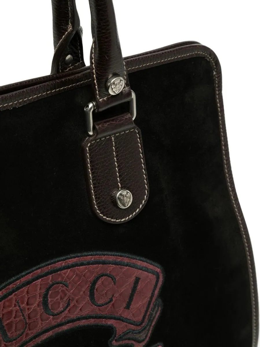 Runway Suede Logo Tote Bag