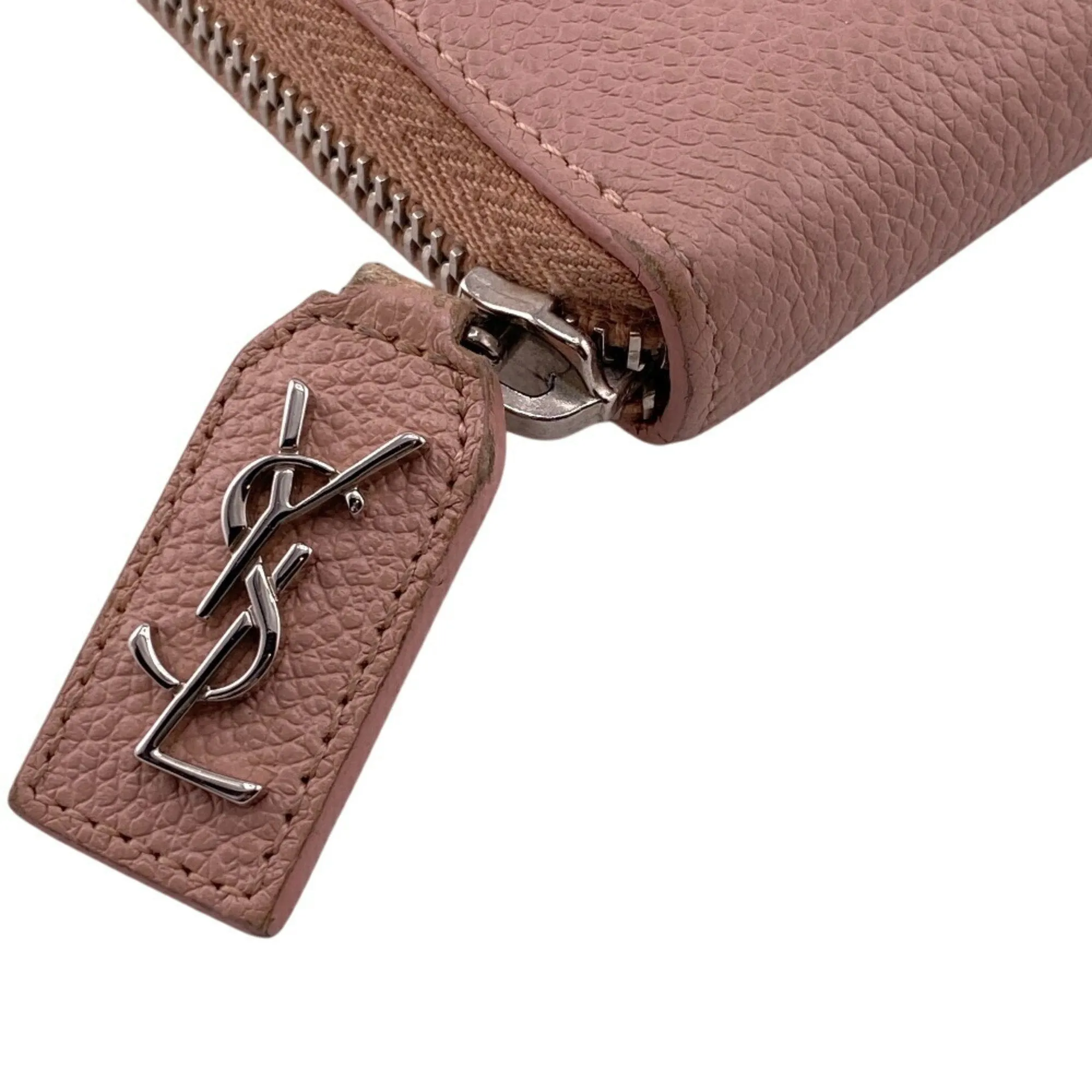 Saint Laurent Leather Long Wallet (Bi-Fold) (Pre-Owned)
