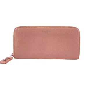 Saint Laurent Leather Long Wallet (Bi-Fold) (Pre-Owned)