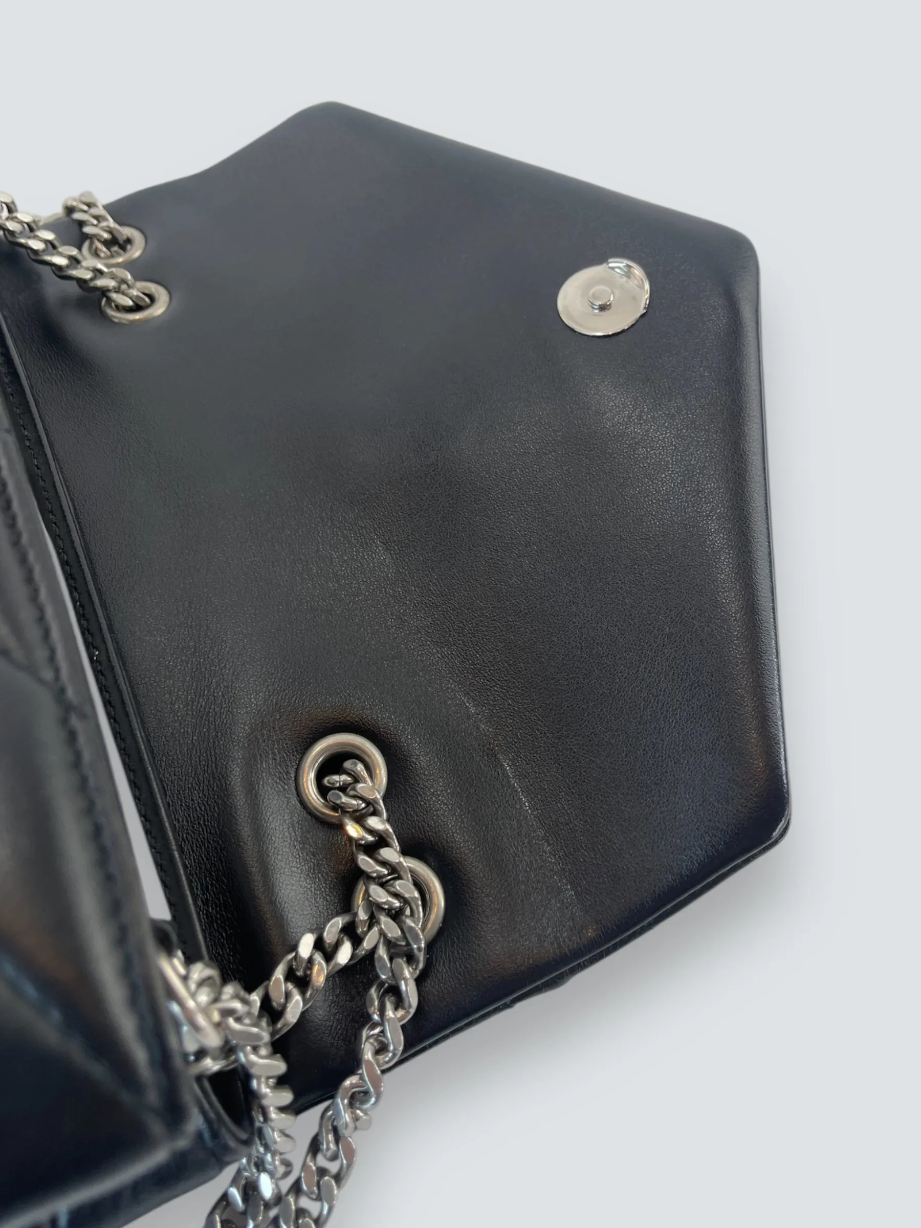 Saint Laurent Small Black Leather Loulou Crossbody