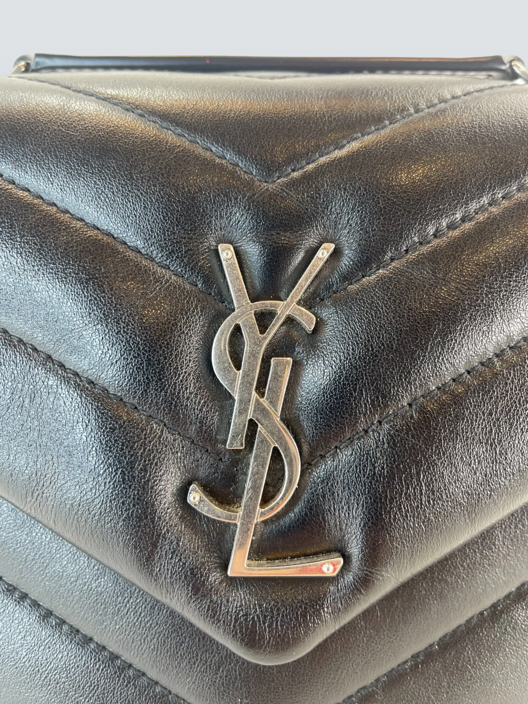 Saint Laurent Small Black Leather Loulou Crossbody