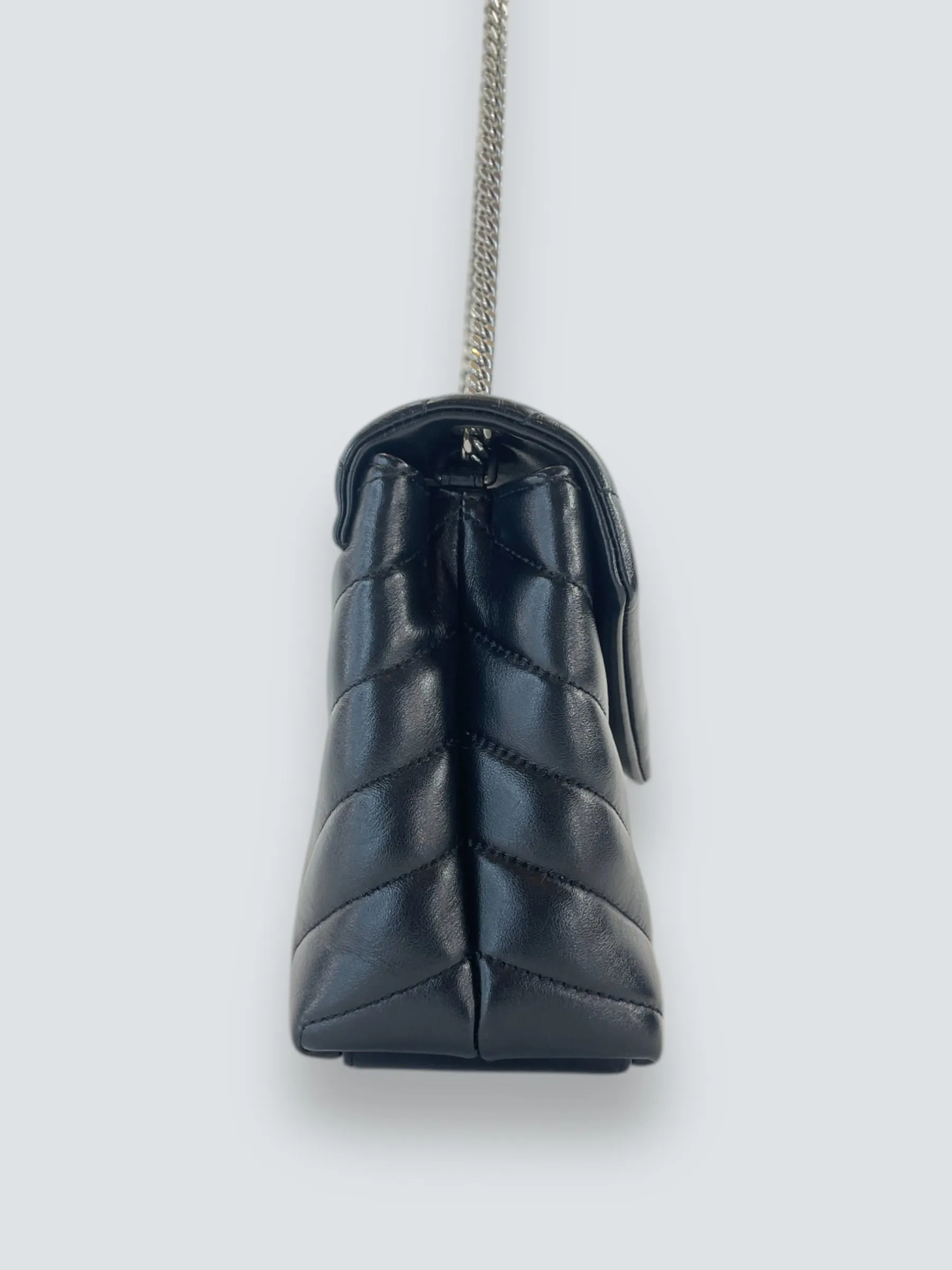 Saint Laurent Small Black Leather Loulou Crossbody