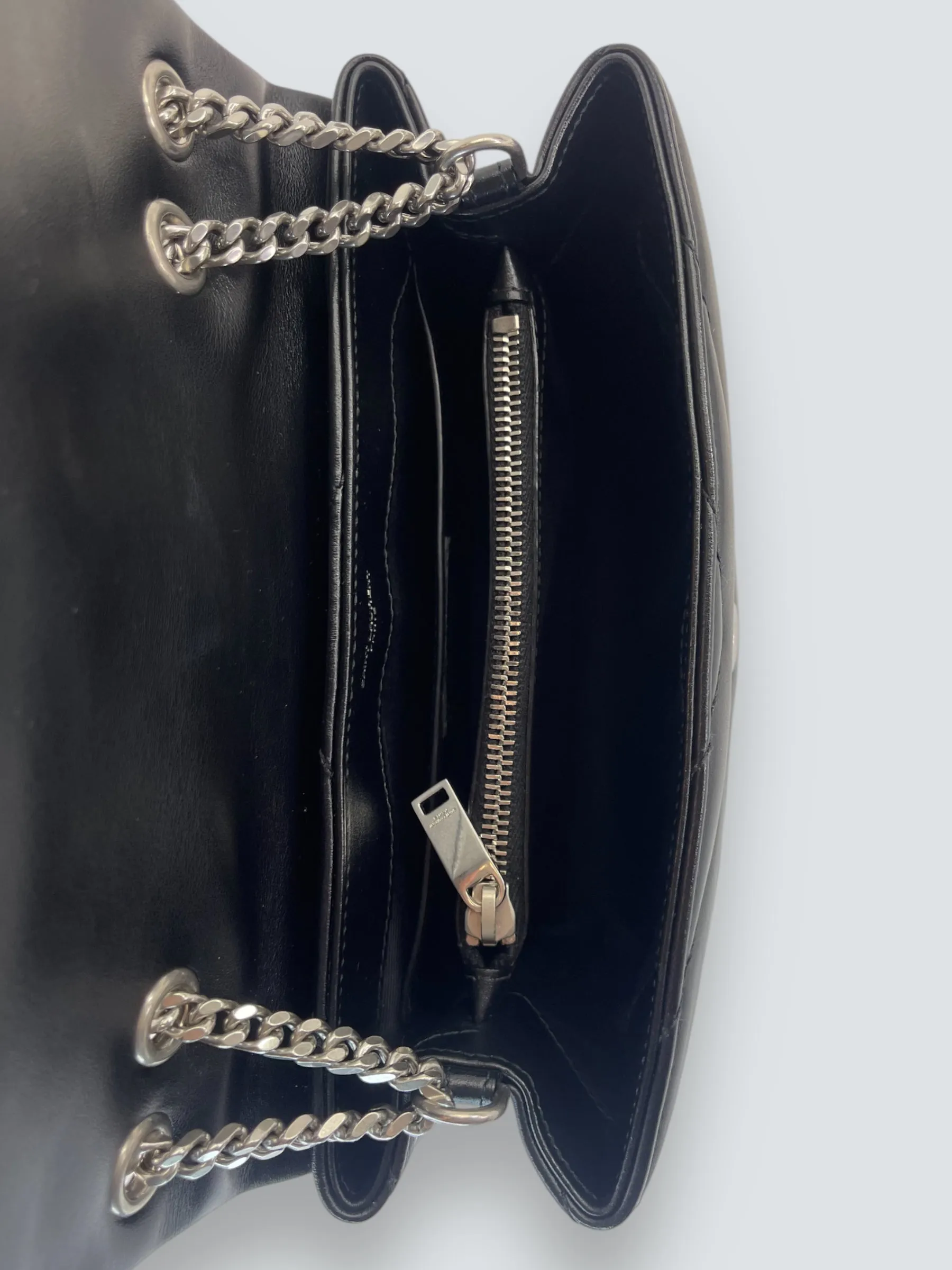 Saint Laurent Small Black Leather Loulou Crossbody