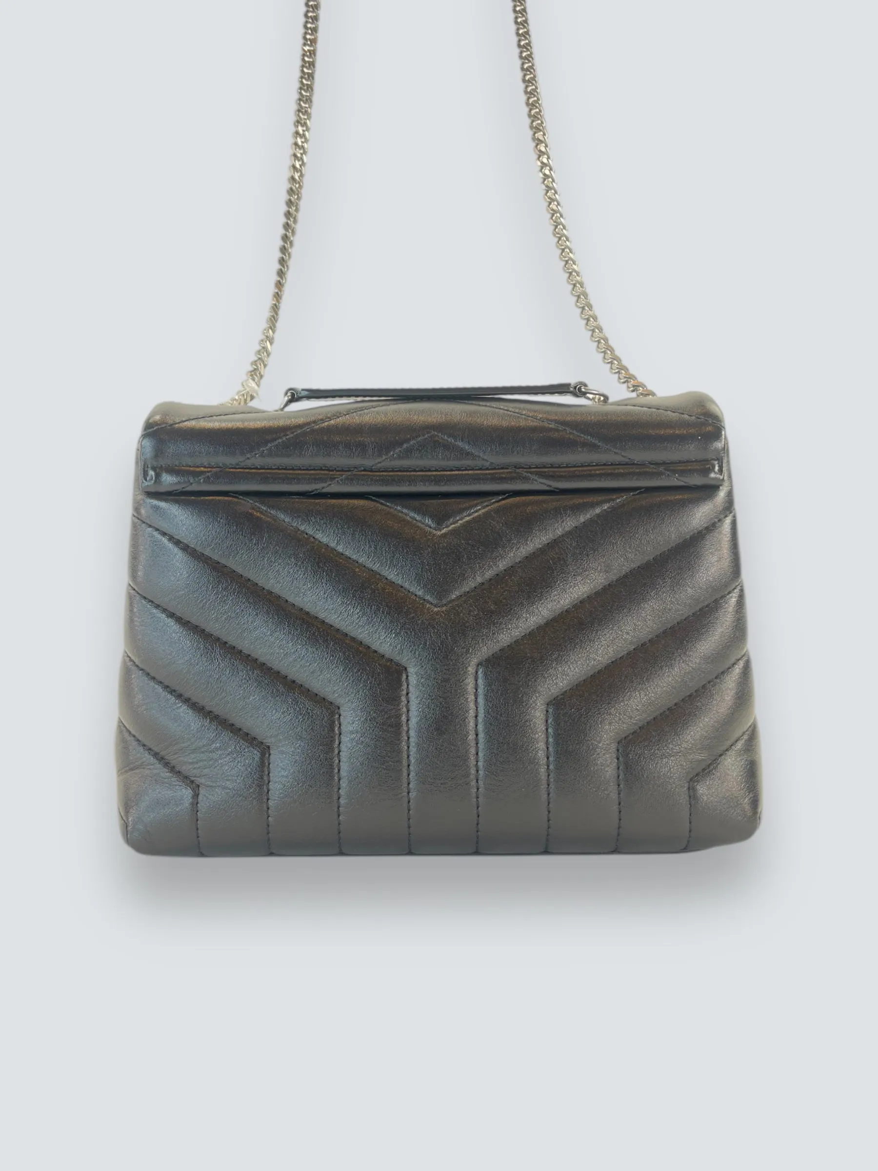 Saint Laurent Small Black Leather Loulou Crossbody