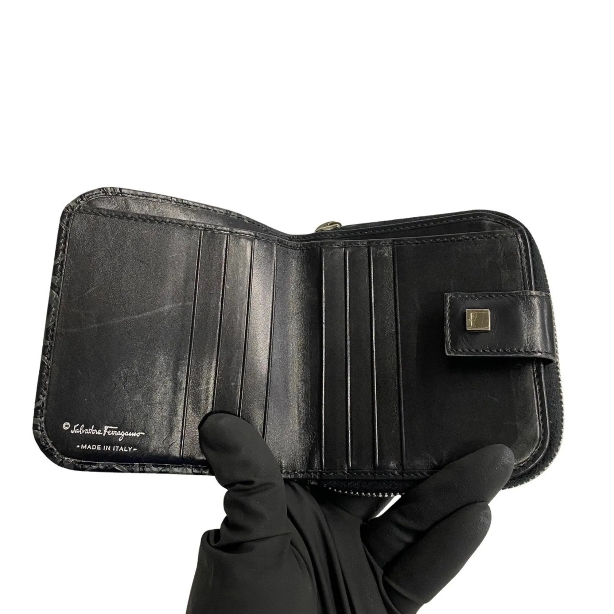 Salvatore Ferragamo Gancini  Leather Wallet  (Pre-Owned)