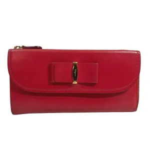Salvatore Ferragamo Leather Long Wallet (Bi-Fold) (Pre-Owned)