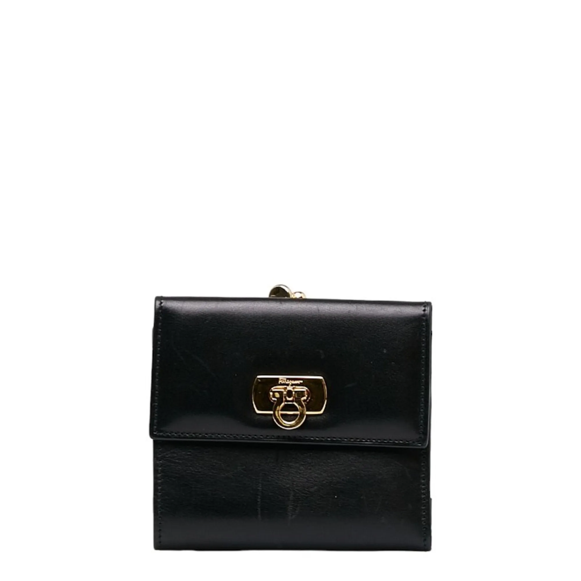 Salvatore Ferragamo Leather Wallet (Tri-Fold) (Pre-Owned)