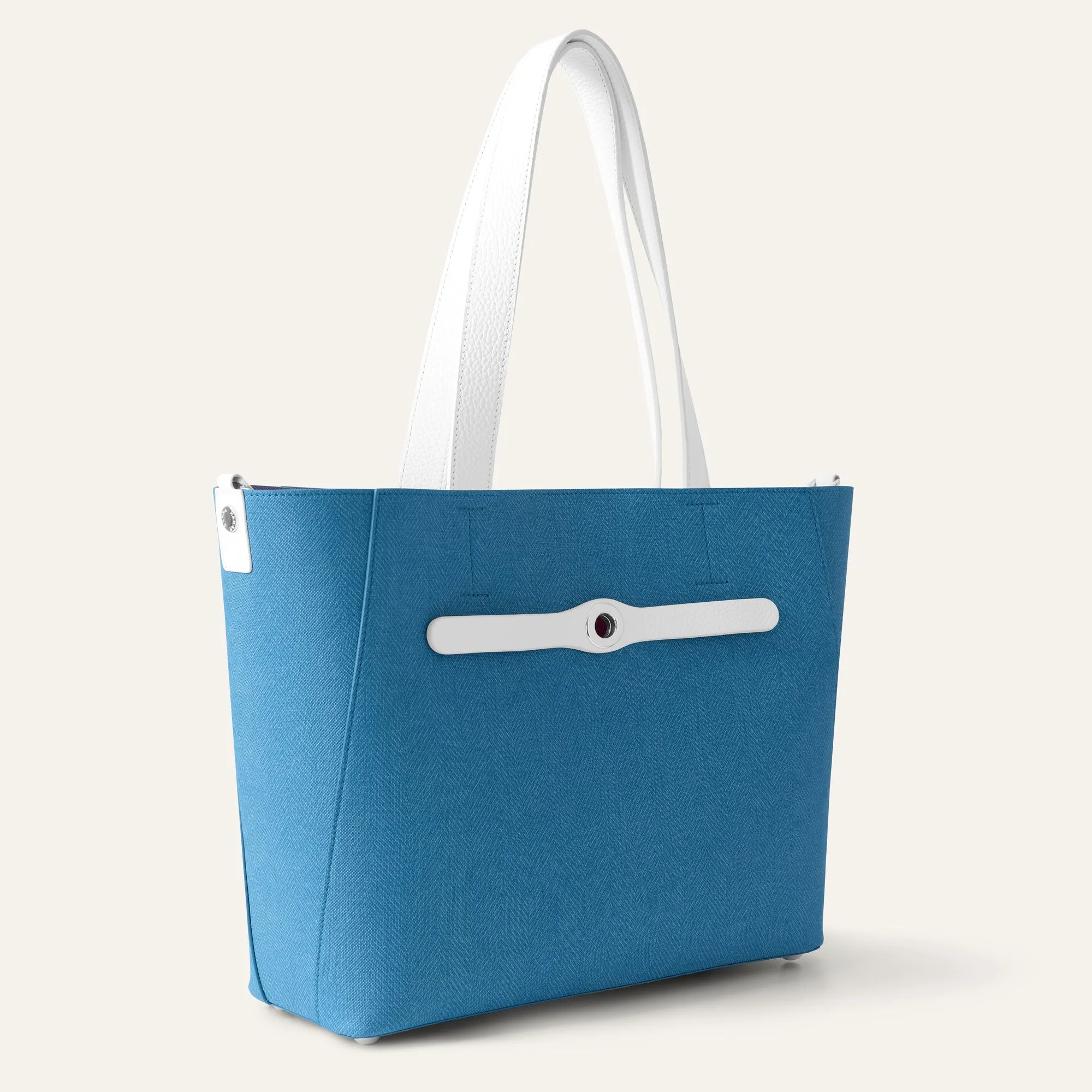 Sarah Tote | Regatta White with Silver hardware