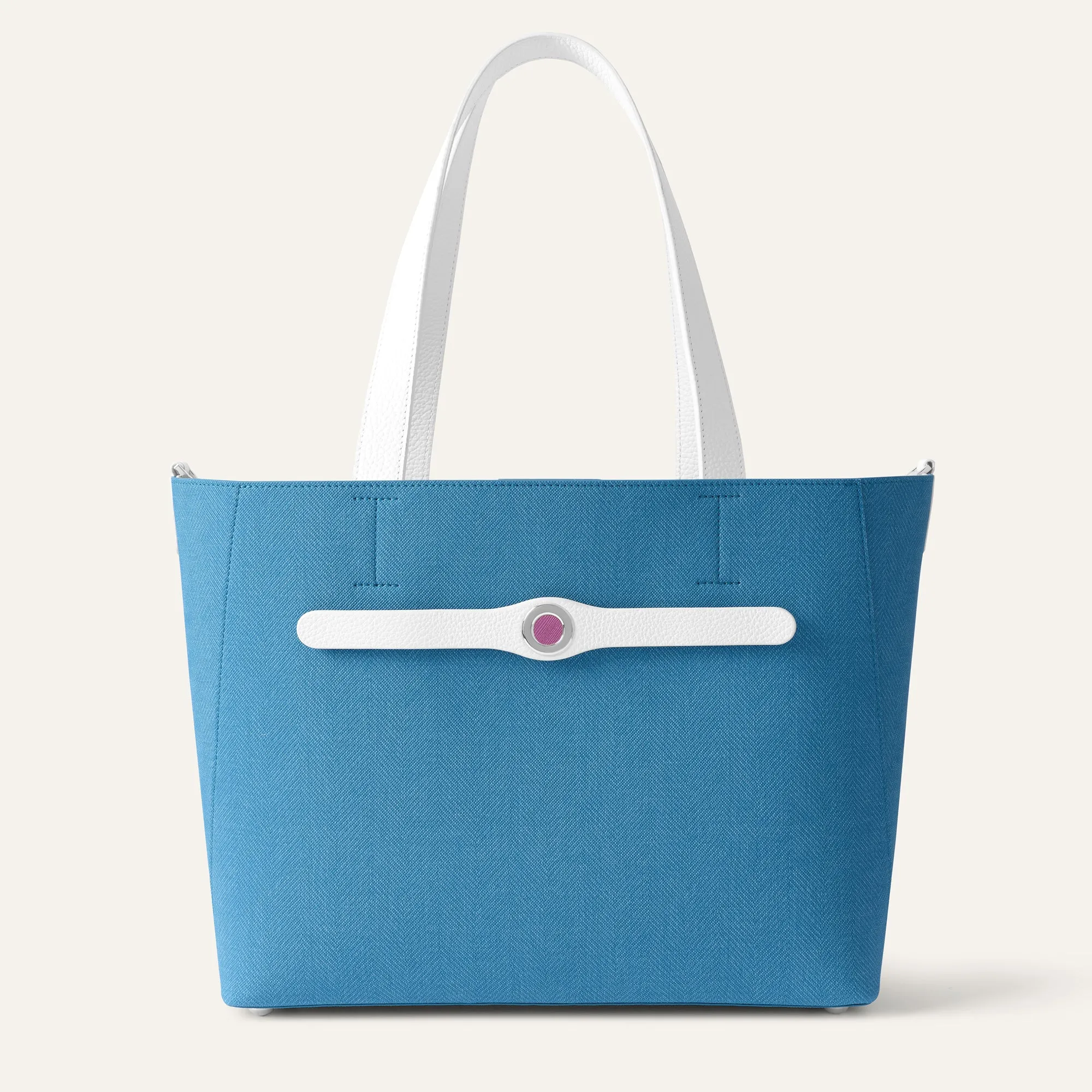 Sarah Tote | Regatta White with Silver hardware