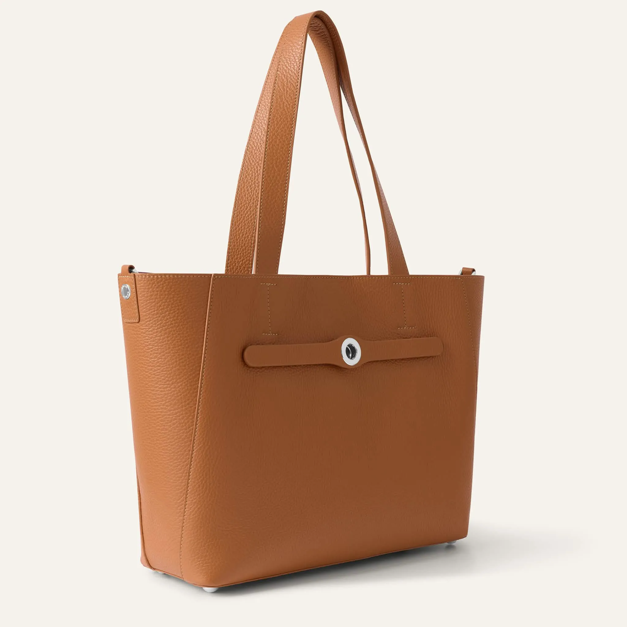 Sarah Tote | Tan with Silver hardware