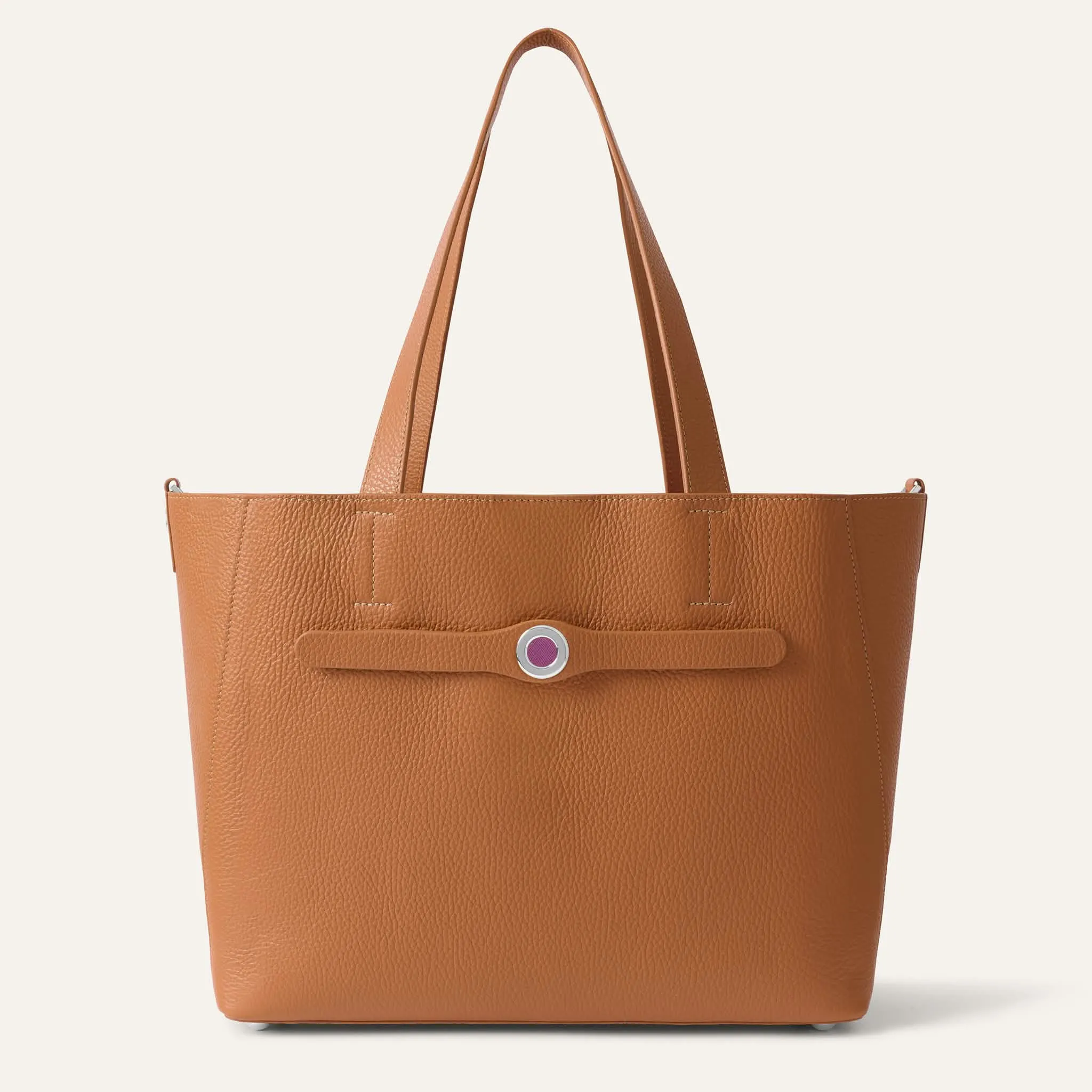 Sarah Tote | Tan with Silver hardware