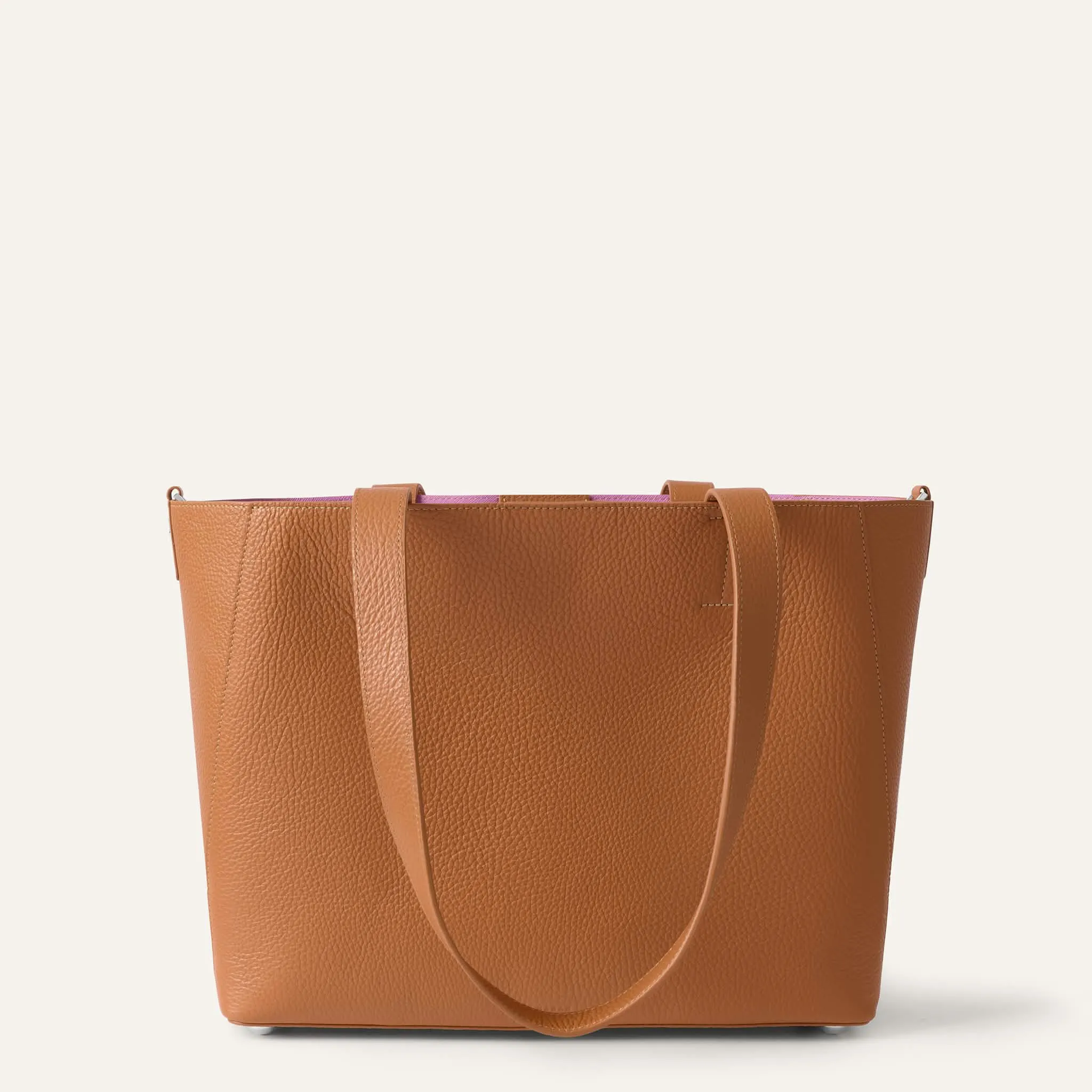 Sarah Tote | Tan with Silver hardware